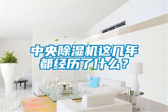 中央除濕機這幾年都經(jīng)歷了什么？