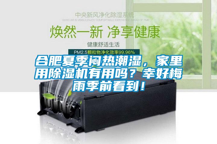 合肥夏季悶熱潮濕，家里用除濕機(jī)有用嗎？幸好梅雨季前看到！
