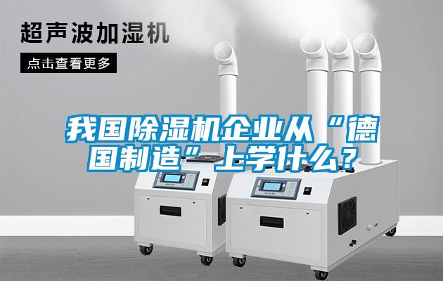 我國(guó)除濕機(jī)企業(yè)從“德國(guó)制造”上學(xué)什么？