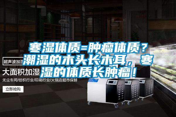 寒濕體質(zhì)=腫瘤體質(zhì)？潮濕的木頭長木耳，寒濕的體質(zhì)長腫瘤！