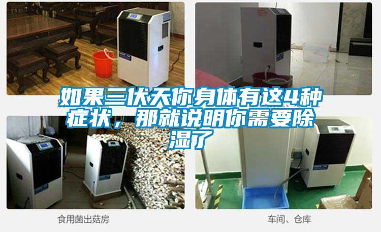 如果三伏天你身體有這4種癥狀，那就說明你需要除濕了
