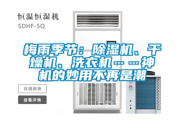 梅雨季節(jié)：除濕機(jī)、干燥機(jī)、洗衣機(jī)……神機(jī)的妙用不再是潮