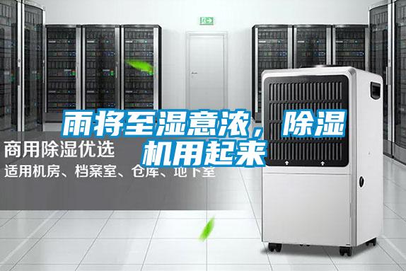 雨將至濕意濃，除濕機用起來