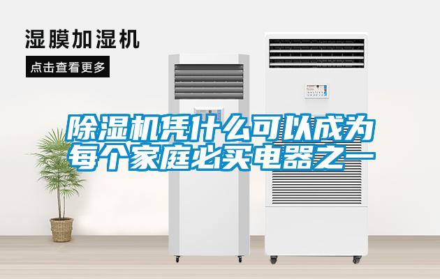 除濕機(jī)憑什么可以成為每個(gè)家庭必買電器之一