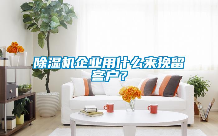 除濕機企業(yè)用什么來挽留客戶？