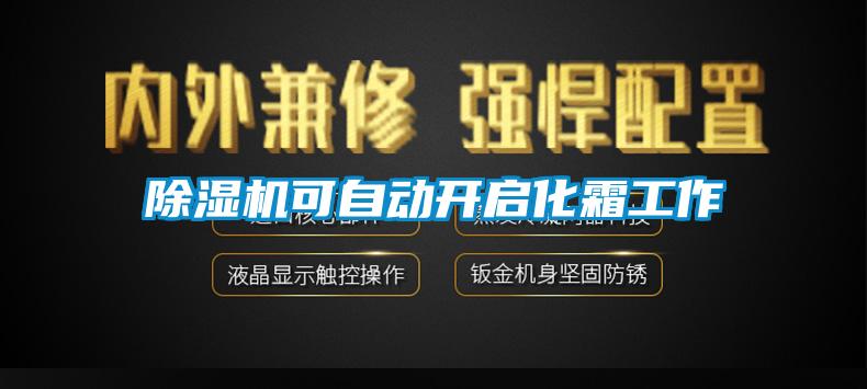 除濕機(jī)可自動開啟化霜工作