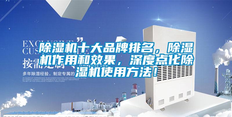 除濕機(jī)十大品牌排名，除濕機(jī)作用和效果，深度點(diǎn)化除濕機(jī)使用方法！