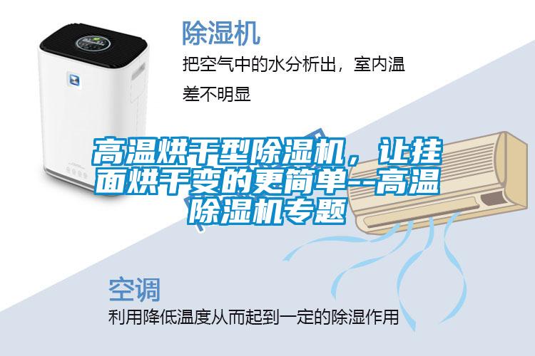 高溫烘干型除濕機，讓掛面烘干變的更簡單--高溫除濕機專題