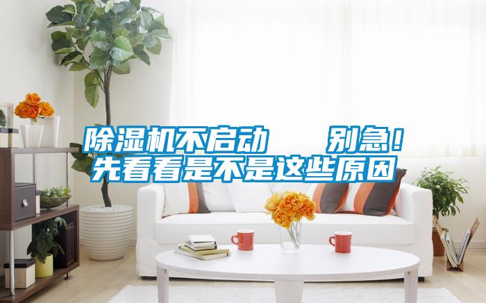 除濕機(jī)不啟動(dòng)   別急！先看看是不是這些原因