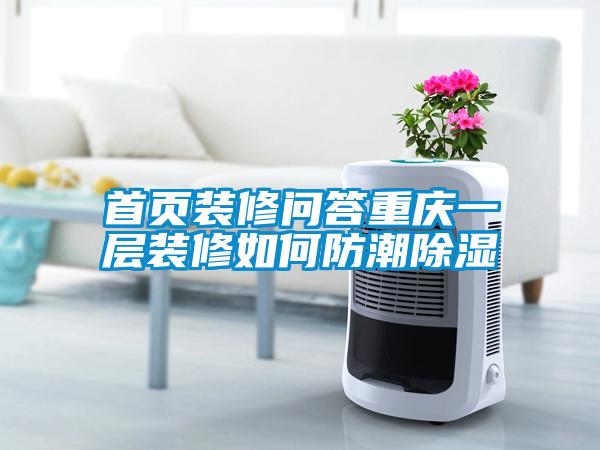 首頁(yè)裝修問(wèn)答重慶一層裝修如何防潮除濕