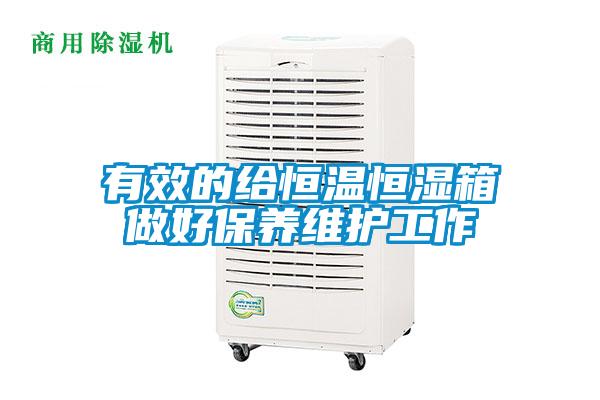 有效的給恒溫恒濕箱做好保養(yǎng)維護(hù)工作