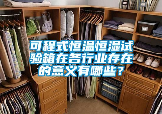 可程式恒溫恒濕試驗箱在各行業(yè)存在的意義有哪些？