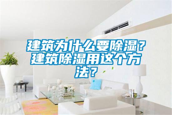 建筑為什么要除濕？建筑除濕用這個(gè)方法？