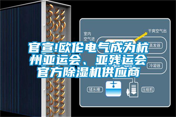 官宣!歐倫電氣成為杭州亞運(yùn)會、亞殘運(yùn)會官方除濕機(jī)供應(yīng)商