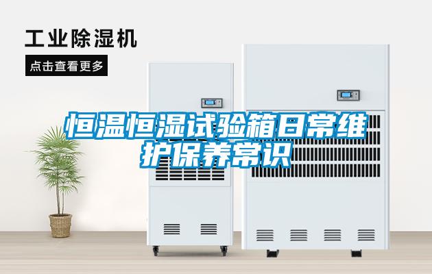 恒溫恒濕試驗箱日常維護保養(yǎng)常識