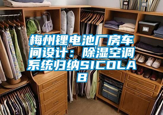 梅州鋰電池廠房車間設計：除濕空調(diào)系統(tǒng)歸納SICOLAB