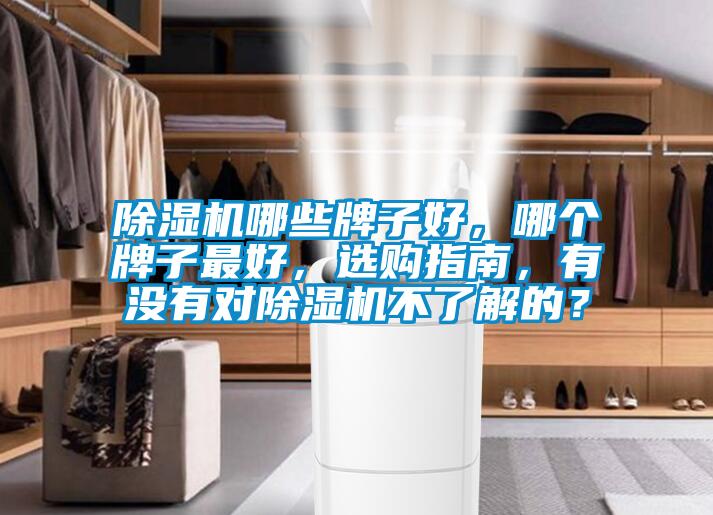 除濕機哪些牌子好，哪個牌子最好，選購指南，有沒有對除濕機不了解的？