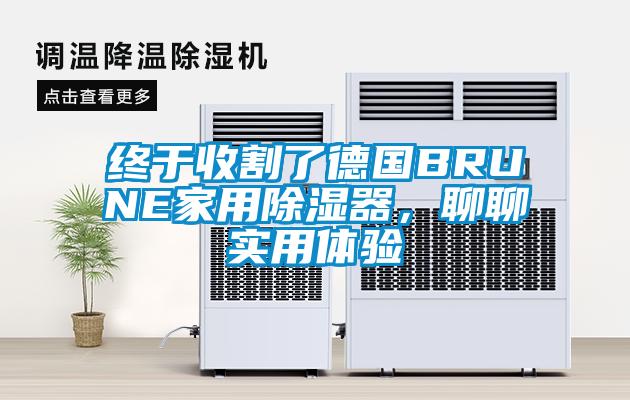 終于收割了德國BRUNE家用除濕器，聊聊實用體驗