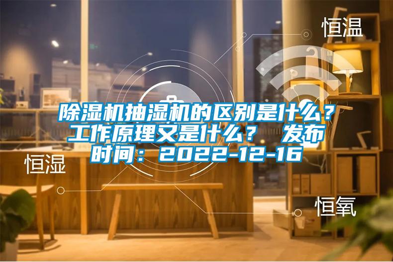 除濕機(jī)抽濕機(jī)的區(qū)別是什么？工作原理又是什么？ 發(fā)布時間：2022-12-16