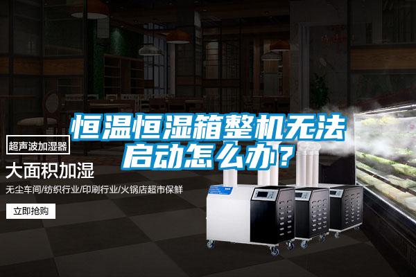 恒溫恒濕箱整機無法啟動怎么辦？