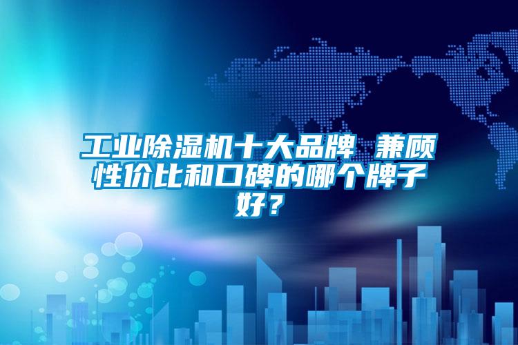 工業(yè)除濕機十大品牌 兼顧性價比和口碑的哪個牌子好？