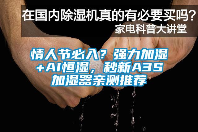 情人節(jié)必入？強(qiáng)力加濕+AI恒濕，秒新A3S加濕器親測(cè)推薦
