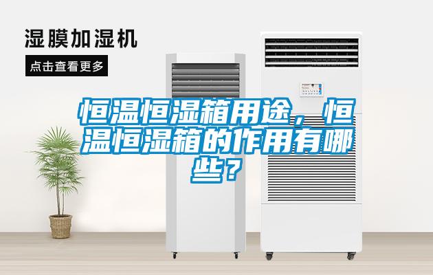 恒溫恒濕箱用途，恒溫恒濕箱的作用有哪些？
