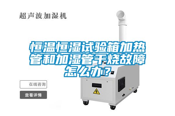 恒溫恒濕試驗(yàn)箱加熱管和加濕管干燒故障怎么辦？