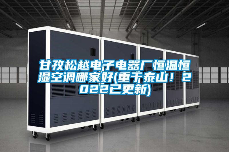 甘孜松越電子電器廠恒溫恒濕空調(diào)哪家好(重于泰山！2022已更新)