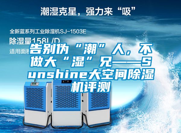 告別偽“潮”人，不做大“濕”兄——Sunshine大空間除濕機(jī)評測