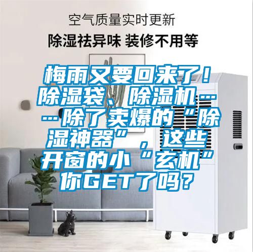 梅雨又要回來了！除濕袋、除濕機……除了賣爆的“除濕神器”，這些開窗的小“玄機”你GET了嗎？